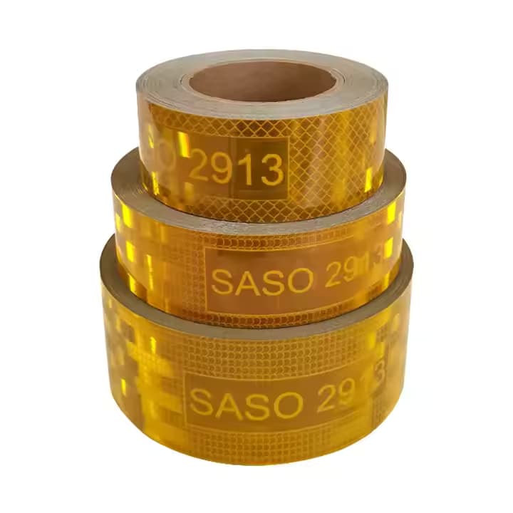 Outdoor Waterproof Yellow Reflective Tape Pet Plating Aluminium Reflective Tape 5cm*25m Reflective Tape