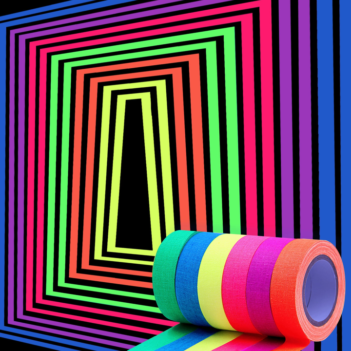 UV Glow Cotton Tape Neon Gaffer Party Tape Safety Super Bright for Glow Party Supplies