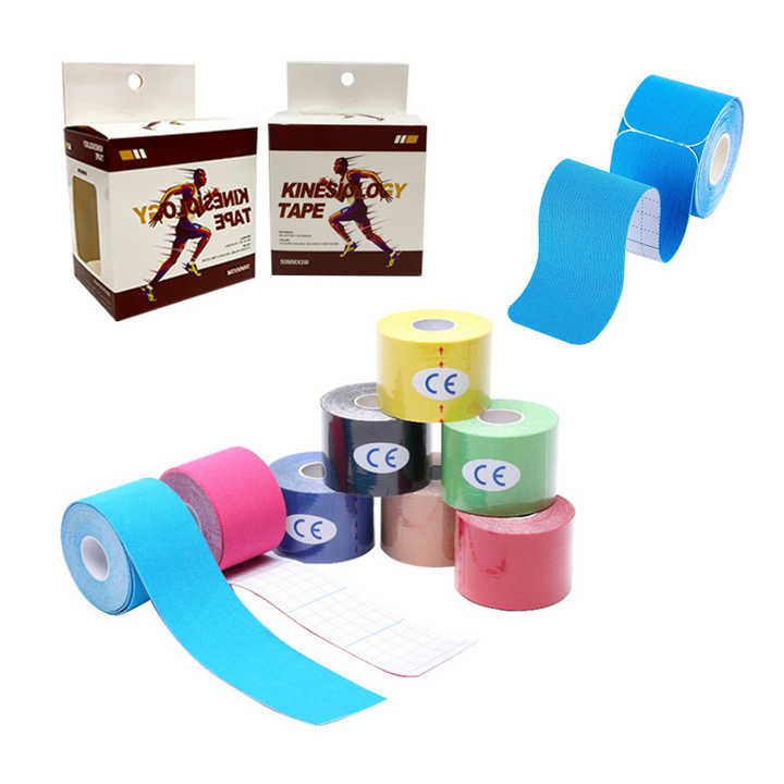 Waterproof Breathable Kinesiology Tape, Athletic Elastic Kneepad Muscle Pain Relief Knee Tape for Gym Fitness Running