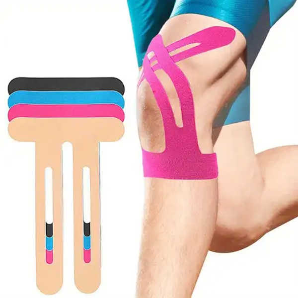 Design Kinesiology Tape Ventilation Holes Knee Support Kinesiology Tape for Sports Pre Cut Adhesive Athletic Tape