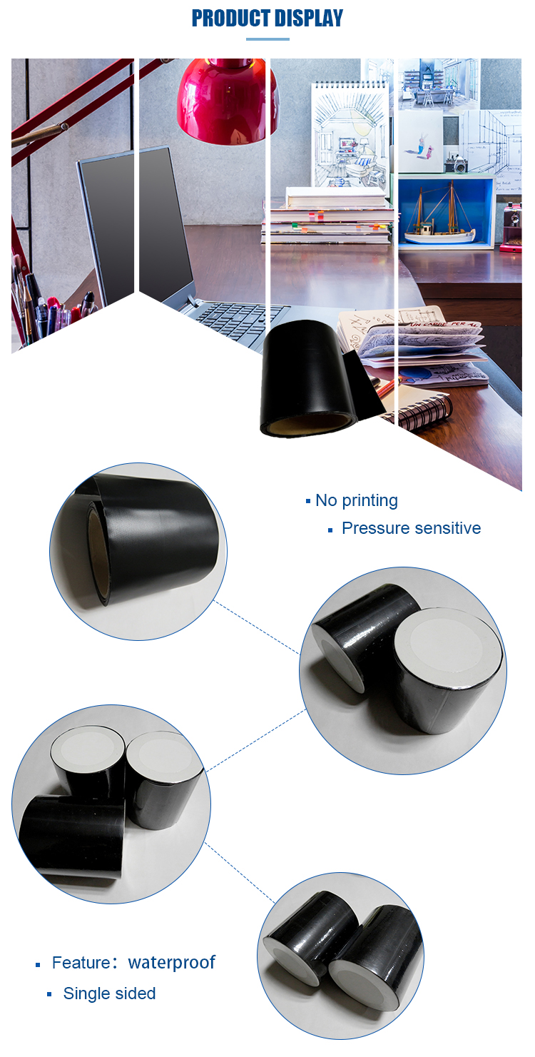 4" X 5'  Hot Selling Black Waterproof Heat Resistant Leakage Repair Waterproof Tape for Leaking Pipes