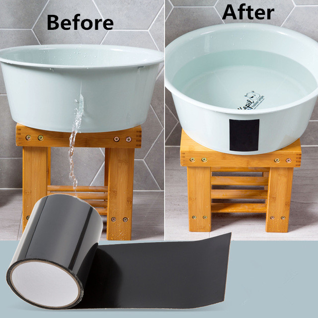 4" X 5'  Hot Selling Black Waterproof Heat Resistant Leakage Repair Waterproof Tape for Leaking Pipes