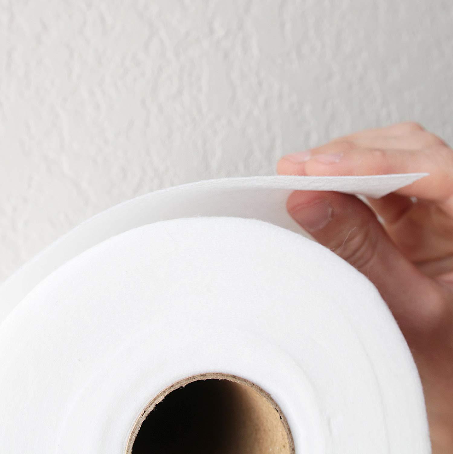 6 Inch X 75 Foot Roll Anti-Fracture Fabric Roof Membrane, Non-Woven Fiberglass Mesh Tape for Bathroom Shower Walls, Floors