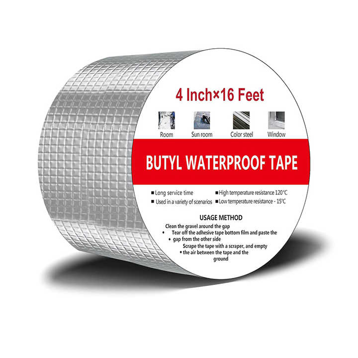 Custom Single Sided Water Activated Waterproof Rubber Sealant Self-Adhesive Aluminum Foil Butyl Tape for Masking