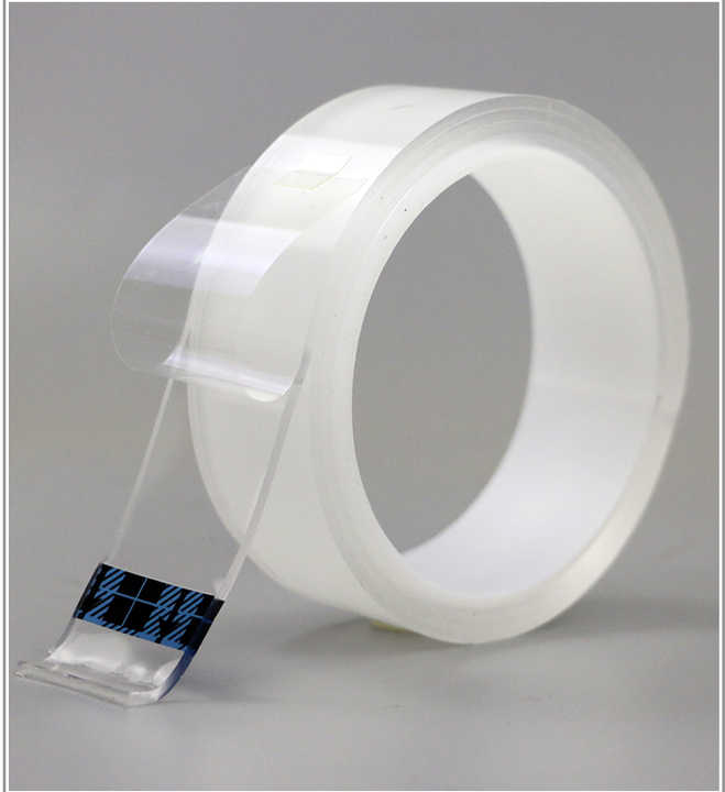 Strong Sticky Transparent Adhesive Tape, Cuttable Double Stick Tape Heavy Duty Nano Grip Tape for Household, Office
