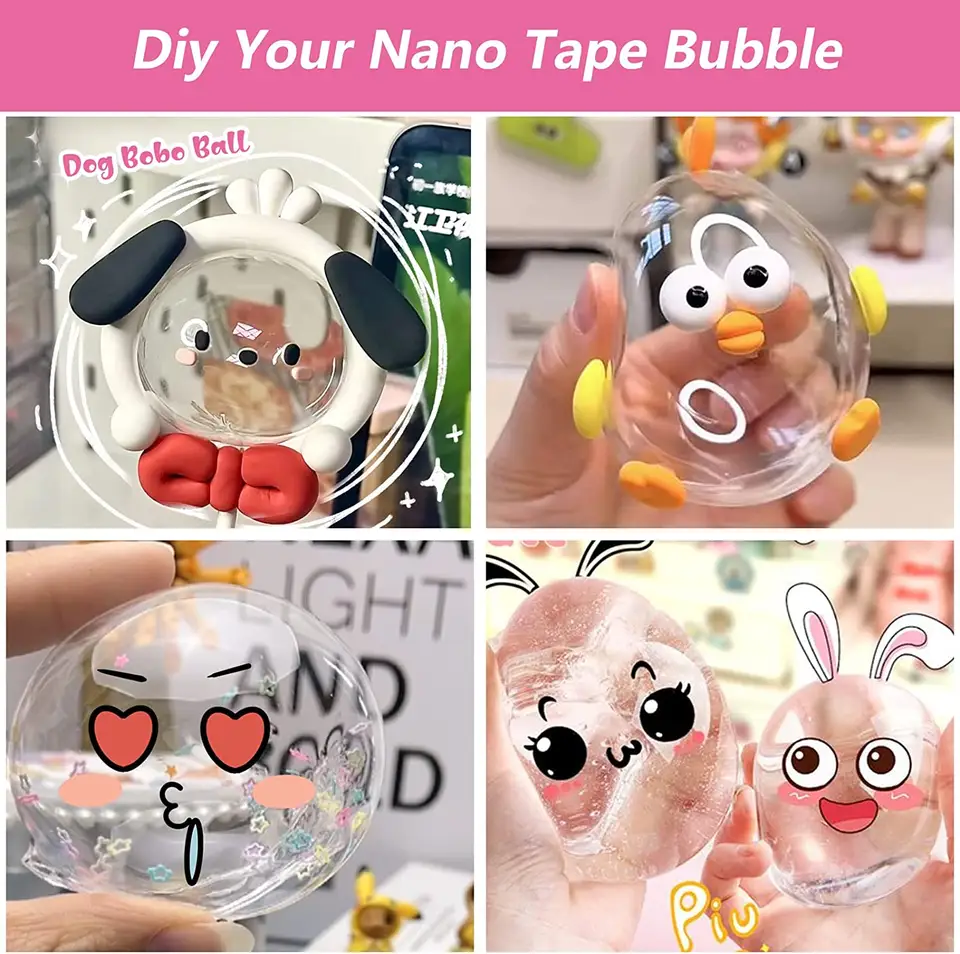 Double Sided Transparent Reusable Cheap Good Price 1mm/2mm Washable Clear Mounting Tape Cut