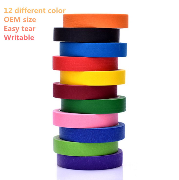 ISO9001 Certified Factory Directly Supply 12 Different Color Masking Tape/Painters Tape