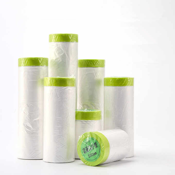 Car Protection Usage Disposable HDPE Plastic Automotive Masking Film Industrial Tape for Painting Protector