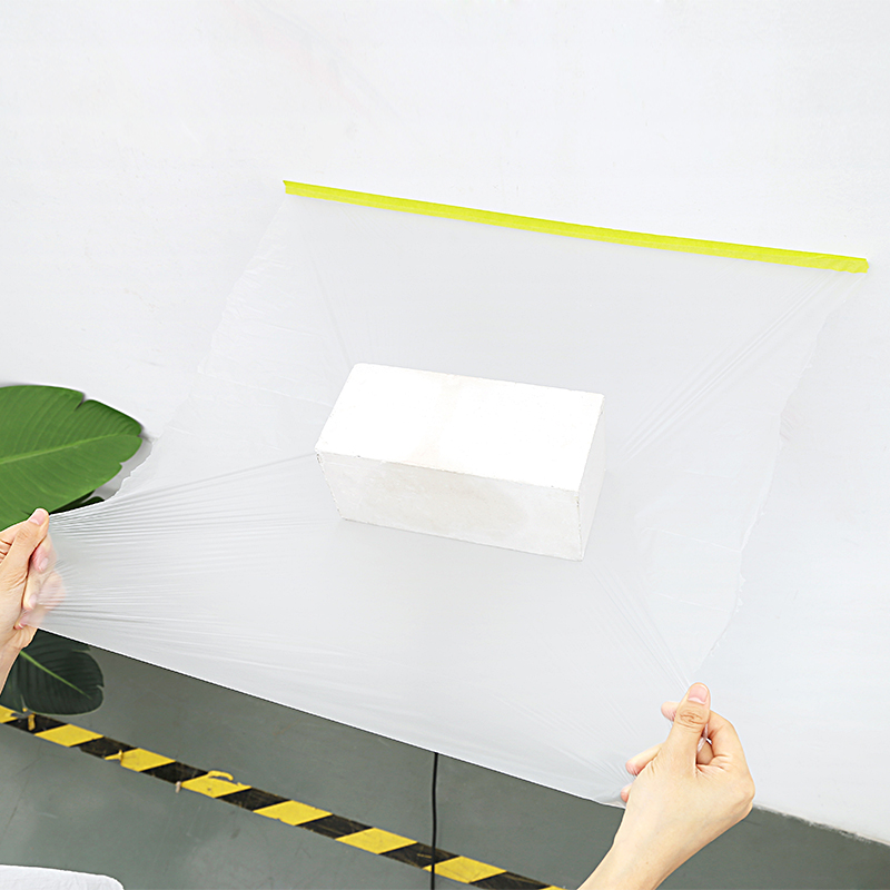 Free Sample Dust Protection Car Paint Masking Film Pre-Taped Masking Tape for Painting Cars House