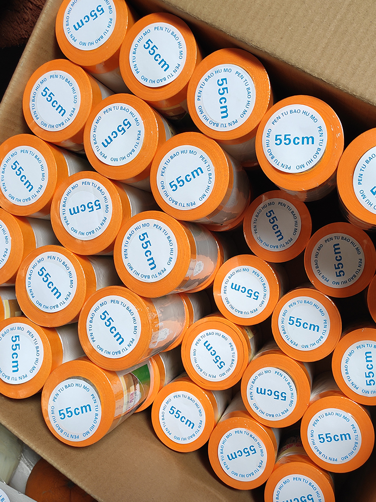 Free Sample Dust Protection Car Paint Masking Film Pre-Taped Masking Tape for Painting Cars House