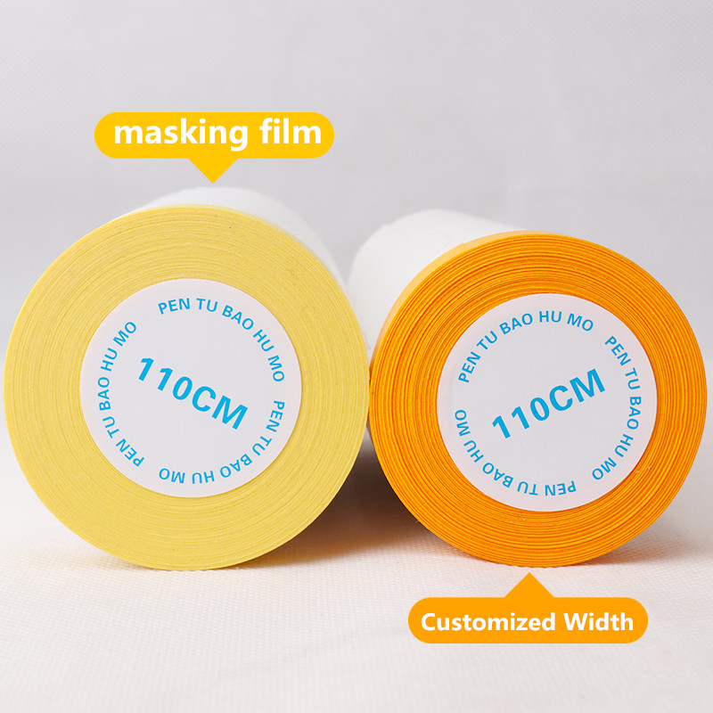 Pre Taped Masking Film Auto Painting for Automotive/House Spray Applications, Industrial Tape Masking Tape for Painting
