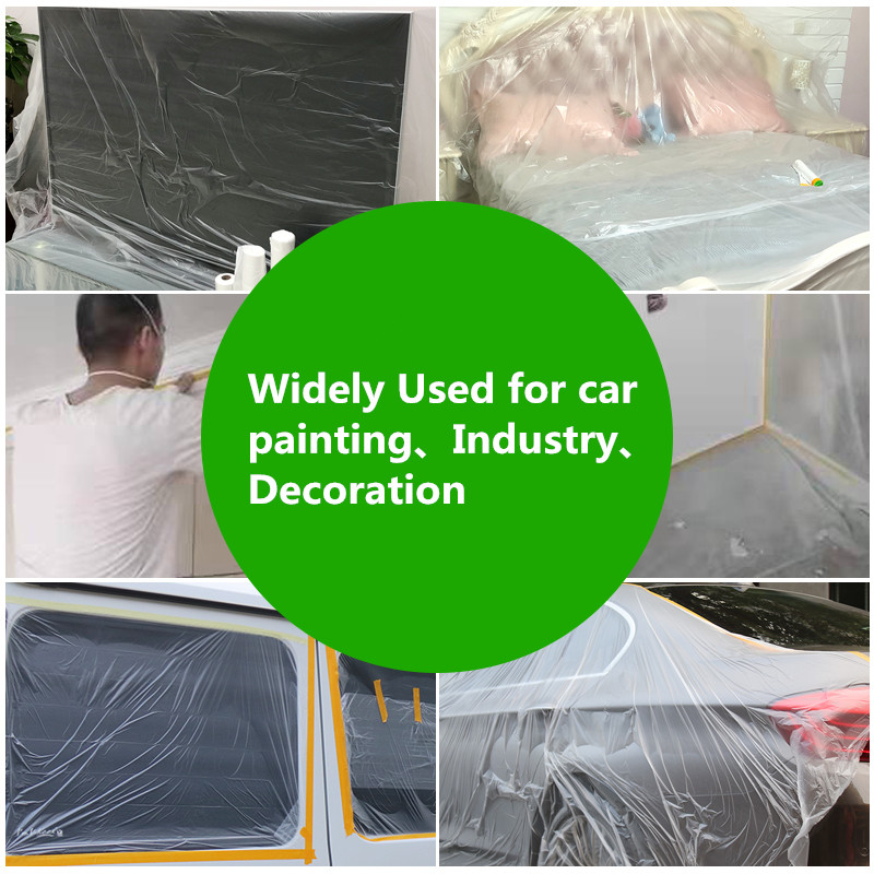 Pre Taped Masking Film Auto Painting for Automotive/House Spray Applications, Industrial Tape Masking Tape for Painting