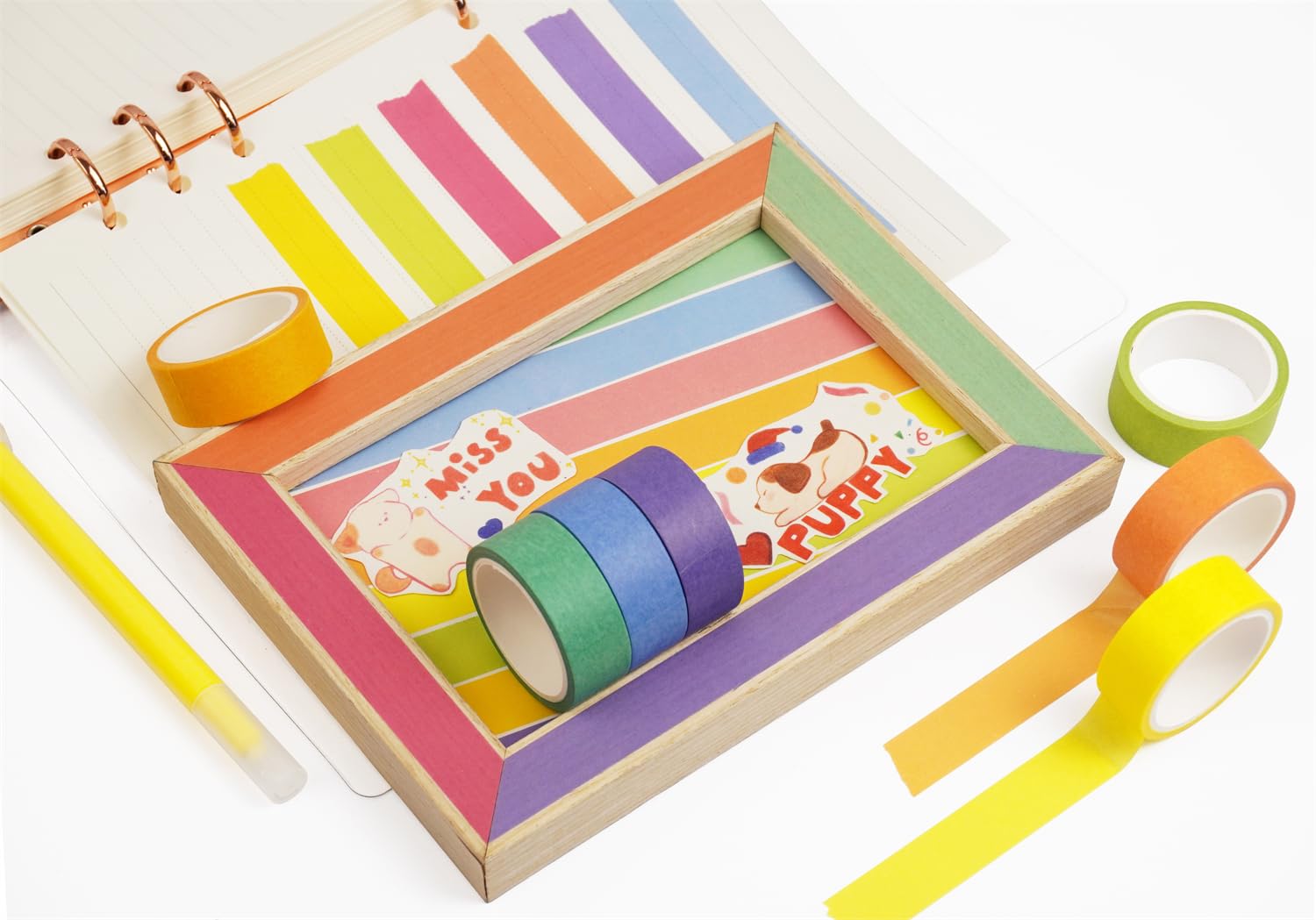 Custom 38mm Anti-UV Colorful Automotive Car Painting Masking Tapes Set 60 Days Resistant for Washi Tape Made Acrylic Resistant