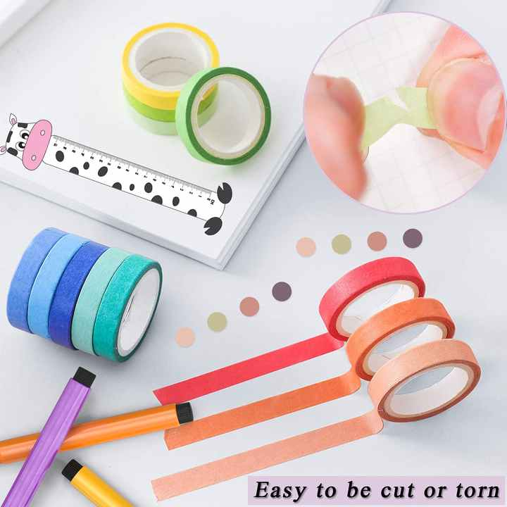Custom 38mm Anti-UV Colorful Automotive Car Painting Masking Tapes Set 60 Days Resistant for Washi Tape Made Acrylic Resistant