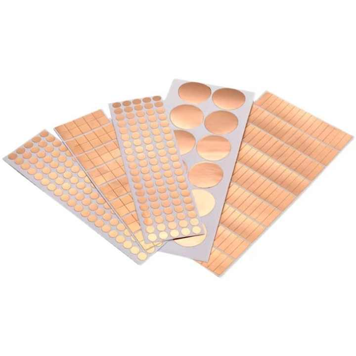 Self-Adhesive Nano Carbon Conductive EMI Shielding Copper Foil Disc Dot Die Cutting Heat-Resistant Acrylic Adhesive Tape