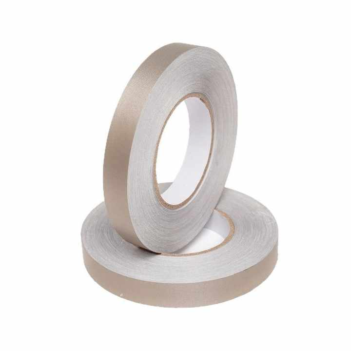 Custom Single Sided Soft Gray Aluminum Foil Conductive Cloth Tape Hot Melt Adhesive Silver Conductive Cloth Tape