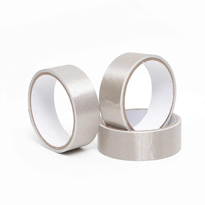 Silver and Copper Nickel Conductive Sticky Cloth Fabric Tape Soft Hot Melt Adhesive Type