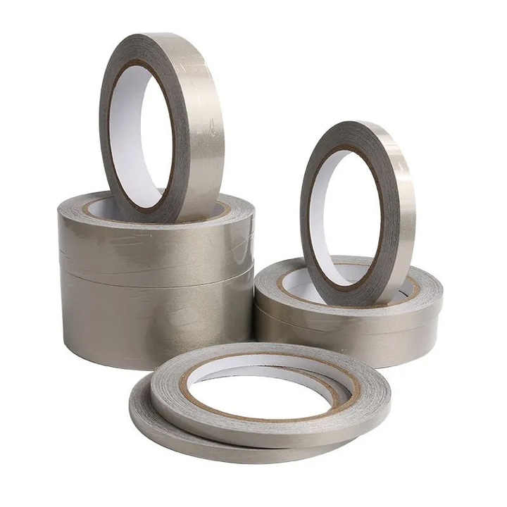 Silver Single-Sided Soft Conductive Cloth Tape for EMI Shielding & Anti-Interference Die-Cutting Conductive Fabric Tape
