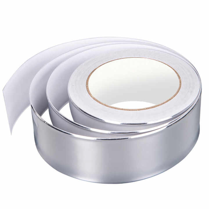 HVAC Aluminum Foil PET Tape with Heat Resistant Self-Adhesive Oxidation Pressure Sensitive Glue Alu Solvent