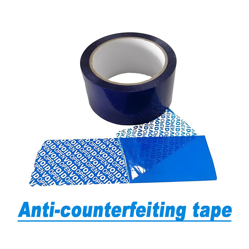 Industrial Custom Logo Printed Security Tape Box 30mm Carton Sealing 50m PET Cheque Tamper Evidence Counterfeiting Void Carton
