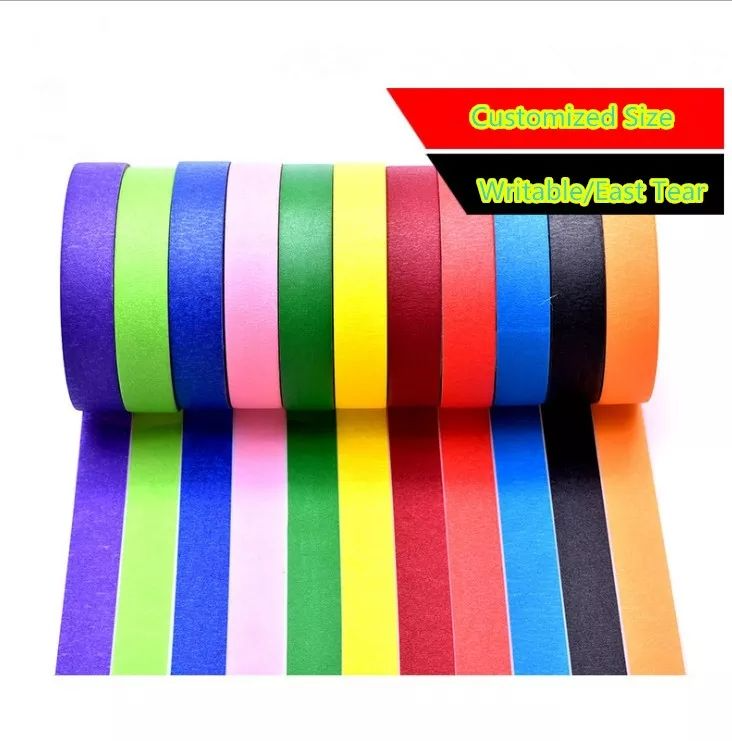 2 Inch  3Inch 4Inch 5Inch Washi Crepe Masking Paper Tape Logo - Perfect for Painting Projects