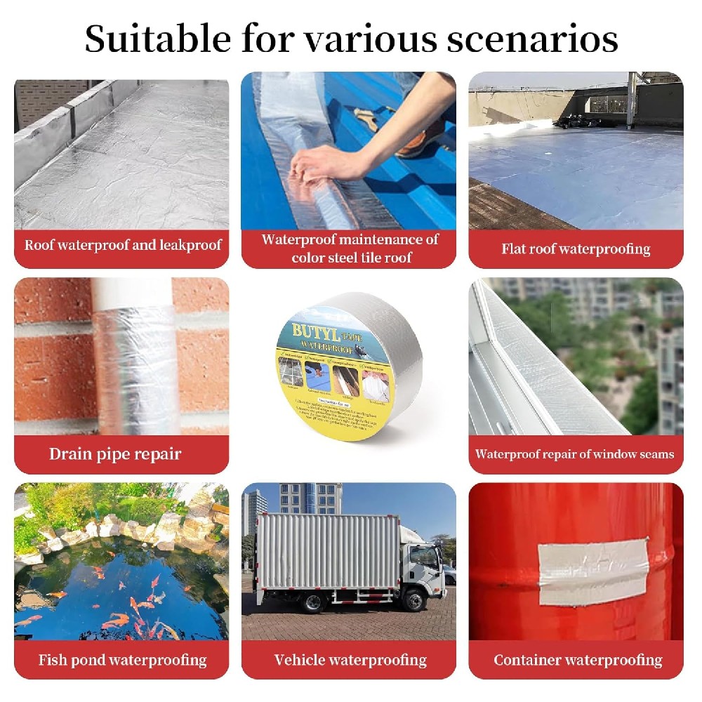 Wholesale Strong Self-Adhesive Aluminum Butyl Tape Rubber Glue Waterproof Sealant Tape for Crack Repair