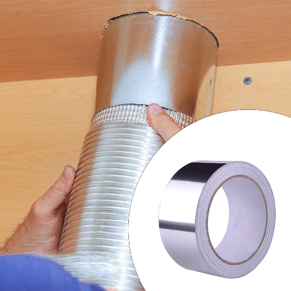 Heavy Duty Waterproof Aluminum Foil Tape Silver Metal Tapes Waterproof Aluminum Foil Tape for Ductwork, Patching, Furnace, Hvac