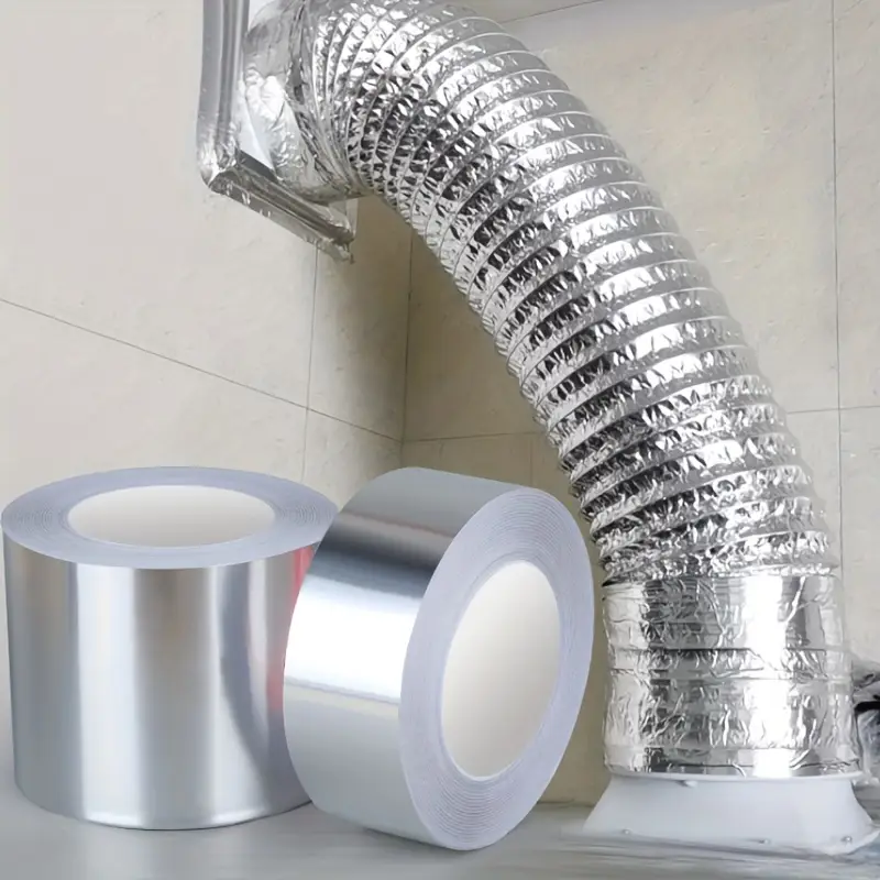 Aluminum Foil Tape Heat Resistant Hvac Tape Waterproof High Temp Metal Duct Silver Aluminum Tape for Repair,Insulation,Sealing