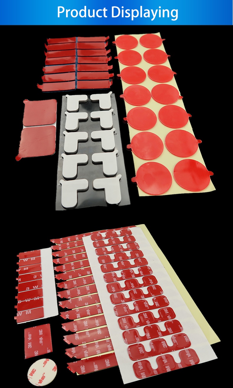 High-Temperature Acrylic Double Sided Self-Adhesive Tape Transparent Sticky Dots Pads Die Cut Square Clear Circle Two Sizes