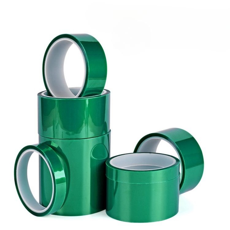 Customized PET Polyester Tape Green High Temperature Resistant Acid Alkali Resistant with Silicone Adhesive for Masking