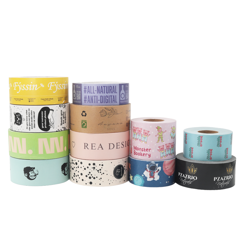 Custom Colored Logo Eco Friendly Water Activate Wet Bufflalo Paper Tape Reinforced Printed Kraft Paper Parcel Tape with Logo