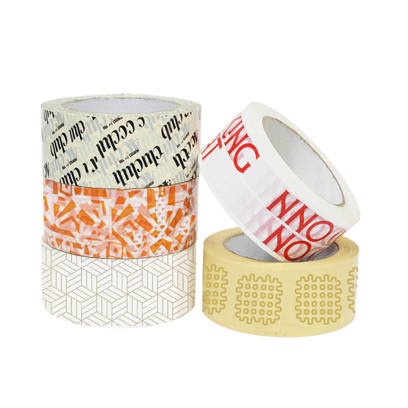 Low MOQ Custom Printed Tape Rolls Self Adhesive Packing Tape with logo