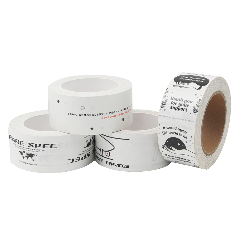 Biodegradable Water Activated Kraft Paper Tape Custom Logo Kraft Packing Tape