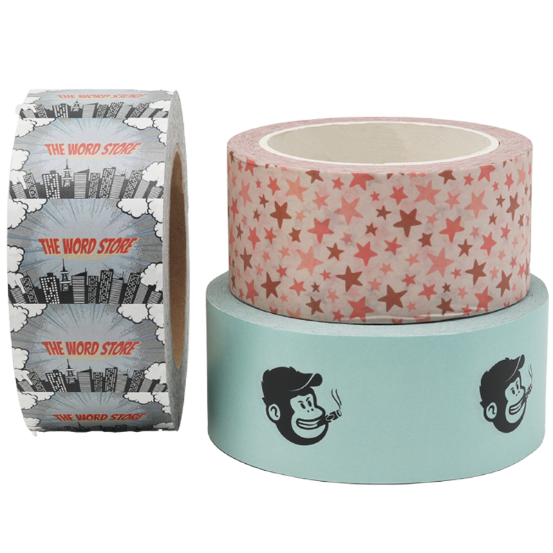 Eco Friendly Plastic Free Kraft Tape Logo Printed Available Water Activated Kraft Packing Tape