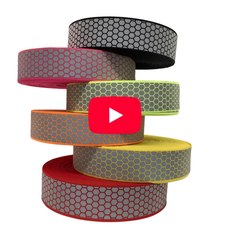 Honeycomb 3D Fluorescent Fabric Reflective Tape