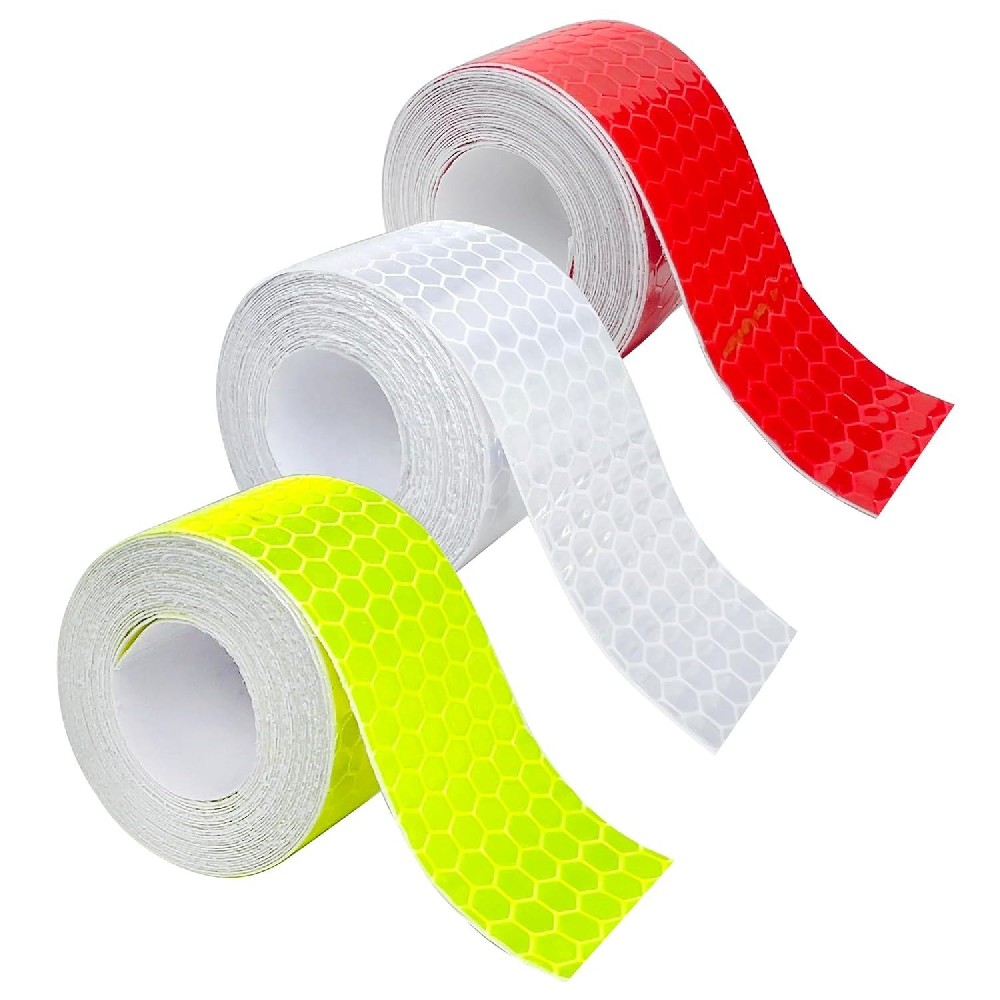 High-Visibility Reflective Tape - Waterproof Self-Adhesive Safety Stickers for Outdoor Nighttime Visibility, Trailers, Vehicles