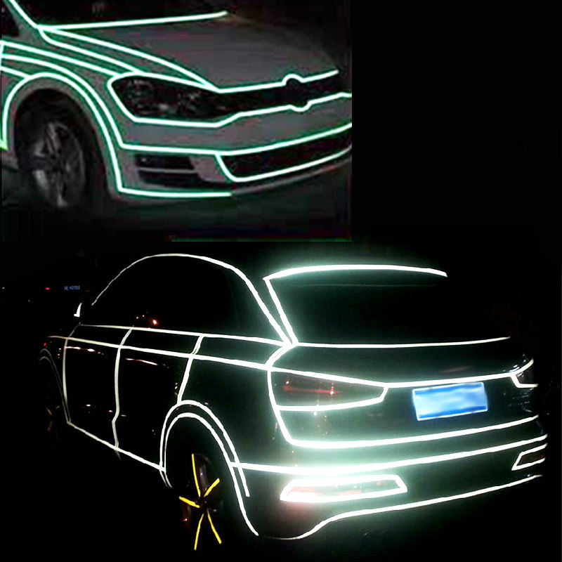 Reflective Tape 5cm Glow-in-the-Dark Night Tape Micro Prism Class 1 Reflective Material for Cars