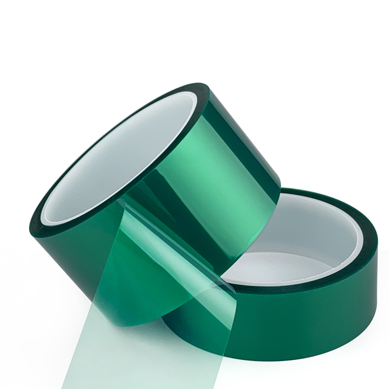 High Temperature Silicone Adhesive Green PET Protective Film Polyester Tape for Chip Secure Shield Powder Coating Insulation