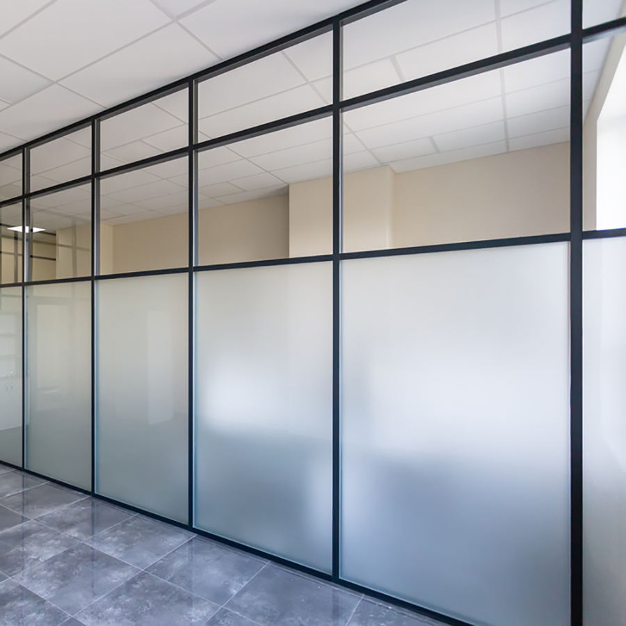 OEM ODM Self Adhesive PET Material Sticker Clear Frosted Safety Film Reeded Decoration Glass Film Privacy Glass Film