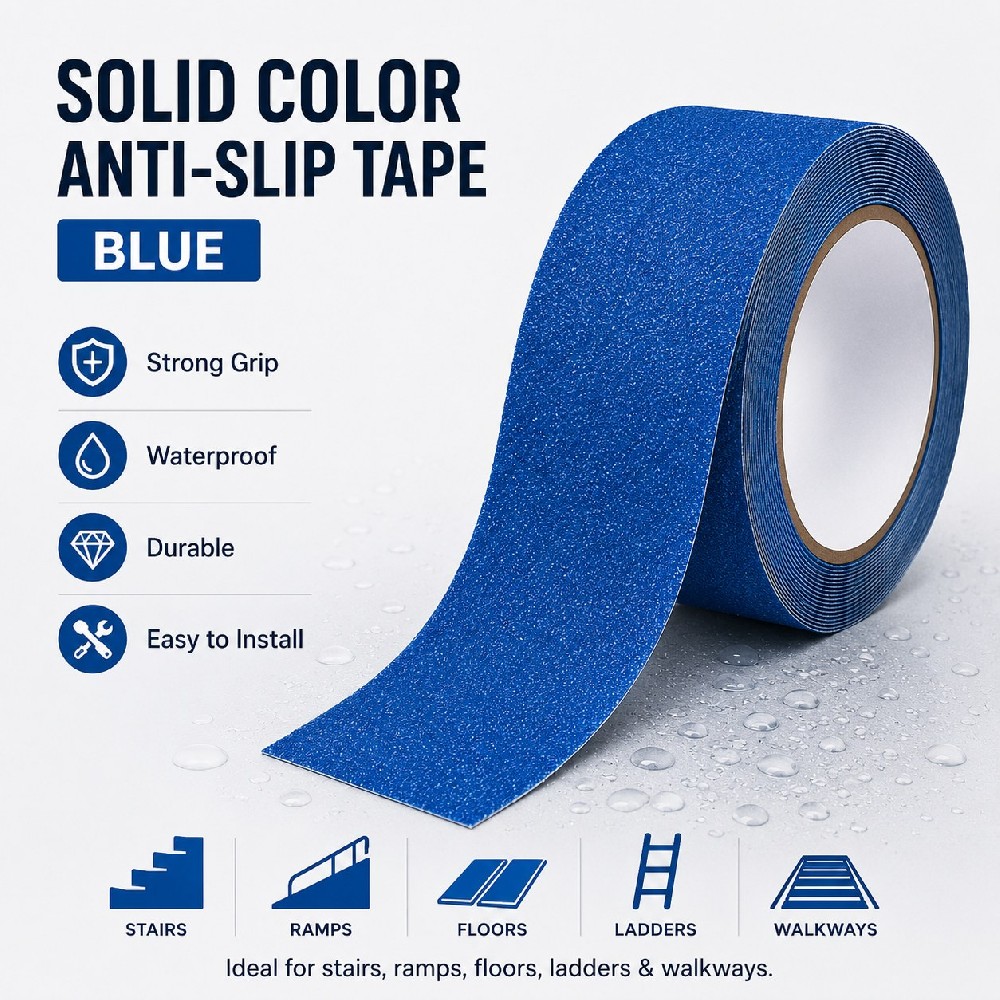Blue Anti-Slip Tape – Waterproof Non-Slip Grip Tape for Stairs, Floors, Ramps & Walkways