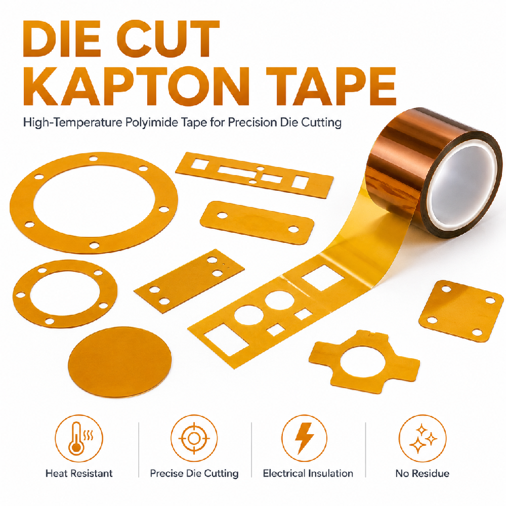 Custom Die Cut Kapton Tape | High Temperature Polyimide Tape