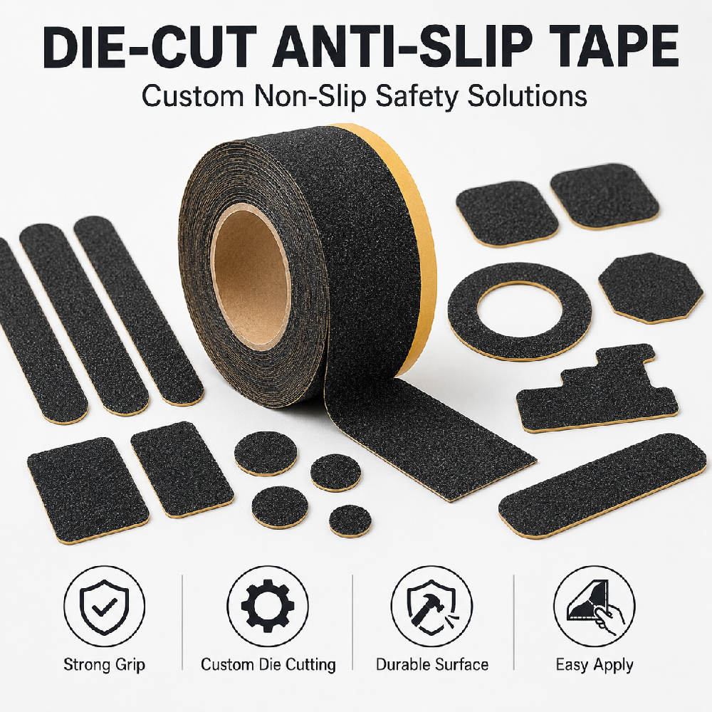 Custom Die Cut Anti-Slip Tape | Non-Slip Safety Grip Pads